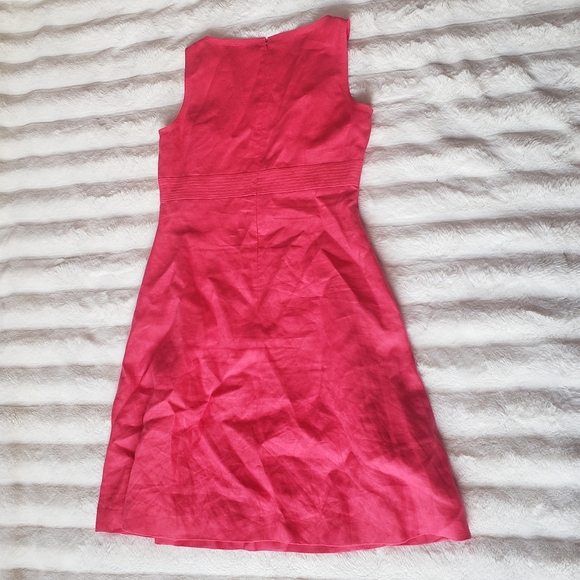 Talbots Irish linen bright pink vintage sleeveless dress - Picture 2 of 4
